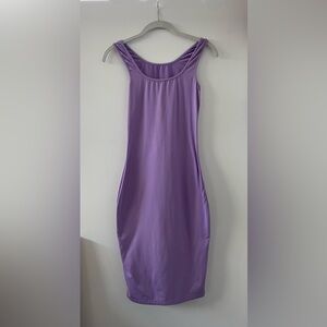 Elegant Purple Sleeveless Dress